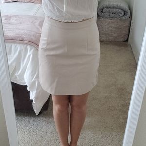 Leather  snake mini cream/white skirt
